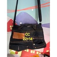 ราคา กระเป๋าผ้ายีนส์ผ้ามือสองคละลายสายลุย (40050735625)