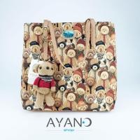 ราคา กระเป๋าสะพาย Daivd Duke (TTWN BEAR) ทรงช็อปปิ้ง2ทรง (สีครีมหมีแน่น) (6745146257)