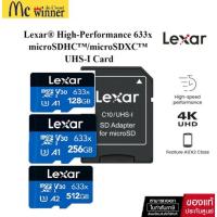 ราคา Lexar 633x microSDHC/XC UHS-I 128GB - 512GB (R 100 MB/s + Adapter) ใช้งานร่วมกับ Smartphones,Tablets ประกัน 10 ปี (29533630186)