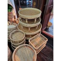 ราคา ขันโตก โตก ทรงสี่เหลี่ยมผืนผ้า ทรงกลม ทำจากหวายทอง ต้นใหญ่ แข็งแรง ทนทาน อายุยาวนานหลายสิบปี สีธรรมชาติ (6257984987)