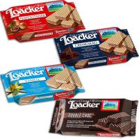 ราคา มีหลายรส!! Loacker ล็อคเกอร์ เวเฟอร์ Wafer 45 กรัม ไส้ครีมเฮเซลนัท วานิลลา โกโก้ ดับเบิ้ลช็อค Napolitaner ล็อกเกอร์ (8313047218)