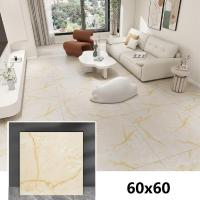 ราคา กระเบื้องยางลายหินอ่อน มีกาวในตัว ติดง่าย วัสดุปูพื้นและผนัง พื้นห้องนอน กระเบื้องปูพื้น 60*60 ซม (24546437519)