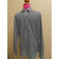 ราคา H&M Brand_2nd hand/slim fit (รีดง่าย) เสื้อเชิ้ตแขนยาวลายสีน้ำเงินผ้าโพลีเอสเตอร์ 65% ผ้าฝ้าย 35%แท้มือสองกระสอบนำเข้า​ (5581109729)