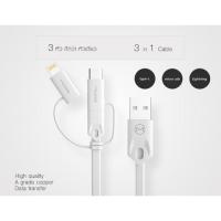 ราคา สายชาร์จ 3 หัว type C micro USB iPhone (420340915)