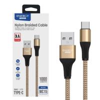 ราคา Energy สายชาร์จ รุ่น WC15 ชาร์จเร็ว 3.1A ( USB to Type-C) สายไนลอนถักเส้นกลม (27541085080)