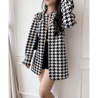 ราคา HOUNDSTOOTH BLAZER EC 8934 / HOUNDSTOOTH PATTERN BLAZER / PREMIUM PLAIN SIMPLE BLAZER / เบลเซอร์เกาหลี / ขนาดใหญ่ OVERSIZE ภายนอก BLAZER (27851991784)