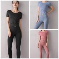 ราคา ชุดออกกำลังกายผู้หญิง เสื้อ+ กางเกงขายาว รุ่น130 (13632982419)