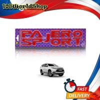 ราคา โลโก้แปะฝากระโปรงหน้า "PAJERO SPORT" มิซูบิชิ ปาเจโร่ สปอร์ต สี แดง Pajero Sport Mitsubishi 4 ประตู ปี2016-2018 (9630855590)