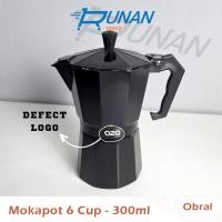ราคา MERAH Moka Pot 6 Cup Aluminium Black - Mokapot Red 6 Cup 300ml เครื่องชงกาแฟเอสเปรสโซ (40205780978)
