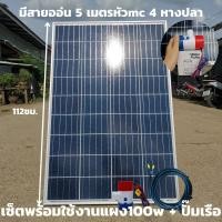ราคา ปั้มโซล่าเซลล์ 12V ปั้มโซล่าเซลล์ dc ปั้มจุ่มโซล่าเซลล์ ชุดสำเร็จ ชุดพร้อมใช้ได้แผง 100 w+ สายออ่น 5 เมตร หัวmc4 หางปลา (24761486453)