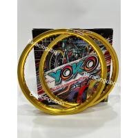 ราคา ล้อโยโกสีทองอ่อนแท้100%โลโก้ใหม่ขอบเรียบyoko professional rim ราคาต่อ1คู่(2วง) (26650578518)