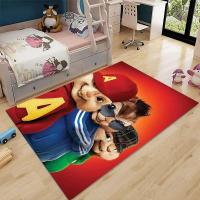 ราคา พรมการ์ตูน Alvin & The Chipmunks สัตว์น่ารักสำหรับห้องนั่งเล่นและห้องนอน พรมนุ่ม 3D แฟชั่น (49650058237)