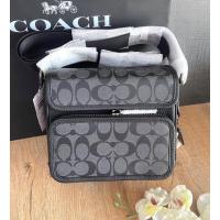 ราคา Coachสะพายข้างชายลายซีสีเทาดำ (26388294880)