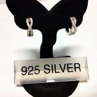 ราคา CE033 ต่างหูเพชร แบบห่วง ลายไขว้ (670834604)