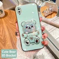 ราคา เคสโทรศัพท์ vivo y91c y93 y1s v11 เคสโทรศัพท์มือถือชุบนิ่ม ทรงสี่เหลี่ยม ลายหมีน่ารัก 3D พร้อมที่ตั้งวาง สําหรับ vivo y91c y93 y1s v11 (25102875319)