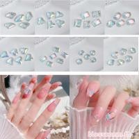 ราคา BLOSS 10 ชิ้นหรูหรา 3D Nail Art Rhinestones Charms DIY การออกแบบเล็บคริสตัลอัญมณี (40221586033)