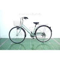 ราคา จักรยานแม่บ้านญี่ปุ่น - ล้อ 27 นิ้ว - เกียร์ 6 สปีด - ไฟหน้าอัตโนมัติ - สีเขียว [จักรยานมือสอง] (44067510925)