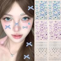 ราคา ง่ายต่อการวางสติกเกอร์ใบหน้าหลายสี- พลอยเทียม ริบบิ้นโบว์ร่างกายรอยสัก-กาวในตัวฮาโลวีนคอสเพลย์แต่งหน้าตกแต่ง (40711106586)