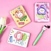 ราคา สมุดโน๊ต ลายการ์ตูน สมุดจดบันทึก เล่มเล็ก ขนาดA7 แบบสันห่วงบน น่ารัก สไตล์เกาหลี พกพาง่าย คละลาย (22317626350)