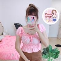 ราคา เสื้อลายดอกแขนจั๊มสม็อคเอว (5040897200)