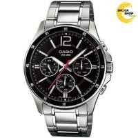 ราคา CASIO นาฬิกาผู้ชาย รุ่น MTP-1374D-1A วัสดุสเตนเลสสตีล สีดำ คาสิโอ (9100023385)
