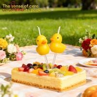 ราคา เทียนวันเกิดเป็ดเหลืองการ์ตูนน่ารักตกแต่งเค้กเด็ก unomma (42725841712)