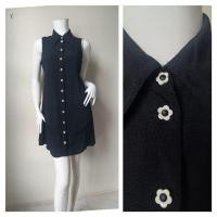 ราคา BETSEY JOHNSON เดรสผ้าโพลีเอสเตร์ สีดำ Size M รอบอก 32 นิ้วค่ะ (10399535246)