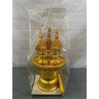 ราคา ชุดเครื่องทองน้อย | เครื่องบูชาครบชุด กระถางธูป เชิงเทียน พานรอง | สำหรับโต๊ะหมู่บูชา หิ้งพระ (42225800580)