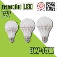 ราคา หลอดไฟ LED SlimBulb light 3W 9W 12W 15W ใช้ไฟฟ้า220V หลอดไฟขั้วเกลียว ขั้ว E27 (6479537562)