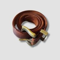 ราคา เข็มขัดหนังวินเทจ รุ่นเก่า หัวทองเหลืองหนาตัน หนังแท้เส้นหนา มีน้ำหนัก ขนาดเอว 30-34นิ้ว (41857783422)