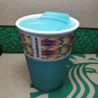 ราคา *ของสะสม* 2014 Starbucks double wall Ceramic Mug Breeze Sleeve 8oz (3680407961)