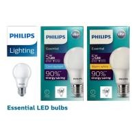 ราคา หลอดไฟ LED Philips 5W แสงขาว/แสงเหลือง ขั้วE27 ประหยัดไฟ ทนทาน (26965671552)