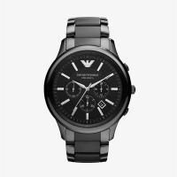 ราคา EMPORIO ARMANI นาฬิกาข้อมือผู้ชาย รุ่น AR1451 AR1452 Ceramica Chronograph Black Dial - Black (9895385666)