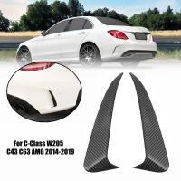 ราคา ด้านหลังกันชนล้อมรอบ Air Outlet หางลมคาร์บอนไฟเบอร์รถสติกเกอร์สําหรับ Mercedes-Benz C-Class W205 AMG C43 C63 4 ประตู (43873962819)