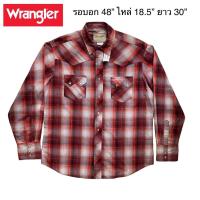 ราคา ⭐️มือ2⭐️Wrangler ลายสก๊อต กระดุมมุก สีแดง (17124682855)