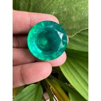 ราคา lab emerald 20mm weight 29 carats made in Thailand พลอย columbiaโคลัมเบีย Green LAB Emerald มรกต (22039080639)