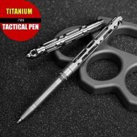 ราคา Mini Self Defense Titanium TC4 Tactical Pen Pocket Business Writing Pen Collection Pen Outdoor EDC Tool Keychain (29415864696)