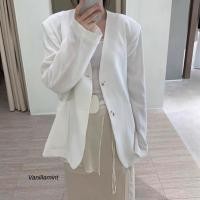 ราคา เบลเซอร์ผ้าลินิน เสริมฟองน้ำไหล่ แต่งกระเป๋าหน้า ใส่ทำงาน ใส่คลุมอองานเริ่ดๆ (26011479207)