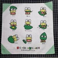 ราคา ผ้าเช็ดหน้าลิขสิทธิ์ของแท้​ % Sanrio KeroKeroKeroppi 27x27cm. (23281885789)