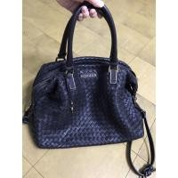 ราคา กระเป๋าหนังนิ่มแท้ ก๊อปยี่ห้อ MORGAN มือสองสีดำสนิท (6876643913)