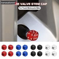 ราคา Nanasn| 4 ชิ้นอลูมิเนียมรถลูกเต๋าล้อ Stem Tyre ยางล้อ Stem Air Valve ฝุ่นสําหรับรถบรรทุก Motocycle จักรยาน S2U3 (29001211702)