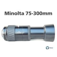 ราคา เลนส์ออโต้ Minolta AF red Zoom 75-300mm f4.5-5.6 Macro Mount A หน้าเลนส์ขนาด 55 มม. Hood (24127874198)