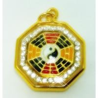 ราคา จี้หยินหยางยันต์แปดทิศ ล้อมเพชรสวิสcz โป๊ยข่วย จี้เสริมดวง แขวนเสริมสิริมงคล (257566087)