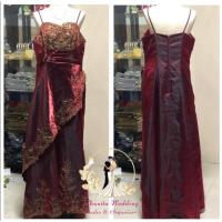 ราคา ราคาพิเศษชุดราตรี/ชุดแต่งงาน/ชุดออกงาน มือสองสภาพดีมาก สีแดงมะกันดี (2663203894)