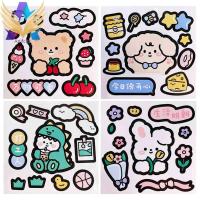 ราคา สติกเกอร์รูปลอก ลายการ์ตูนหมี กระต่ายน่ารัก สําหรับติดตกแต่งแก้วน้ํา ตู้เย็น (22466903842)