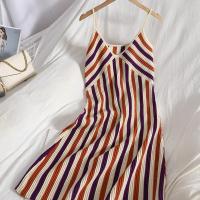 ราคา เดรสไหมพรม เดรสสายเดี่ยวไหมพรม (3087068024)