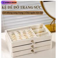 ราคา กล่องใส่เครื่องประดับ 3 ชั้น พร้อมกรอบไมกา-3ชั้น กล่องใส่เครื่องประดับพร้อมลิ้นชักสะดวกบุกํามะหยี่สุดหรู (41663490843)