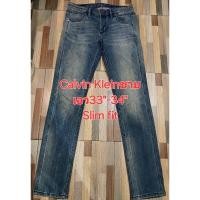 ราคา Calvin kleinชายเอว33"-34"สีฟอกทรงslim fitสภาพดีมีตำหนิเล็กน้อย (43151012665)