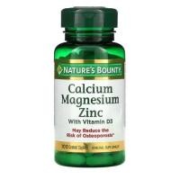 ราคา Nature's Bounty, Calcium Magnesium Zinc with Vitamin D3, 100 Caplets (43761369709)