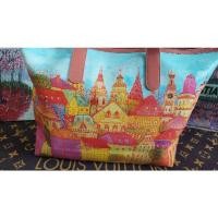 ราคา กระเป๋าทรงชิอปปิ้งแบรนด์แท้Sonoviหนังแท้สลับแคนวาสพิพ์ลายสวยงามมือสอง (21839873187)